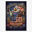 America 250 House Flag Patriotic Eagle 1776-2026 250 Years of Freedom USA Outdoor Flag