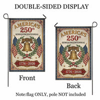 America’s 250th Semiquincentennial Garden Flag 1776–2026 Liberty Bell Decor