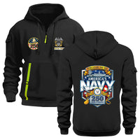Personalized US Navy Quater Zip Hoodie JQZ01
