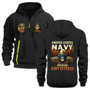 Personalized US Navy Quater Zip Hoodie JQZ03