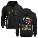 Personalized US Navy Quater Zip Hoodie JQZ05