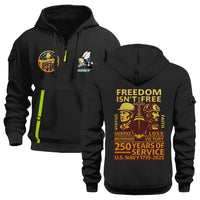 Personalized US Navy Quater Zip Hoodie JQZ06