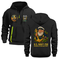Personalized US Navy Quater Zip Hoodie JQZ07