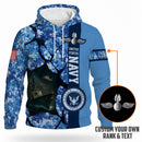 Personalized US Navy 3D All Over Print Hoodie KAH3D05
