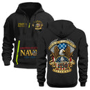 Personalized US Navy Quater Zip Hoodie KAQZ01