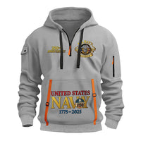 Personalized US Navy Quater Zip Hoodie KAQZ01