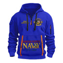Personalized US Navy Quater Zip Hoodie KAQZ01