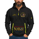 Personalized US Navy Quater Zip Hoodie KAQZ01