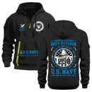 Personalized US Navy Quater Zip Hoodie KAQZ02
