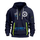 Personalized US Navy Quater Zip Hoodie KAQZ02