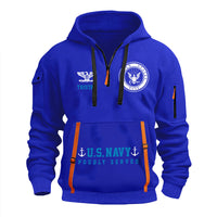 Personalized US Navy Quater Zip Hoodie KAQZ02
