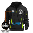 Personalized US Navy Quater Zip Hoodie KAQZ02