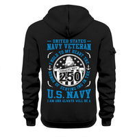 Personalized US Navy Quater Zip Hoodie KAQZ02