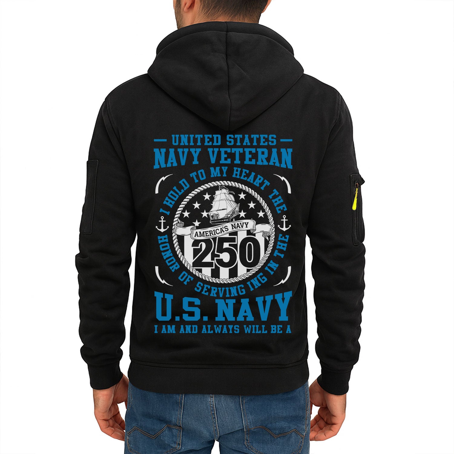 Personalized US Navy Quater Zip Hoodie KAQZ02
