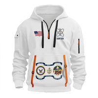 Personalized US Navy Quater Zip Hoodie KAQZ03
