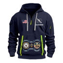Personalized US Navy Quater Zip Hoodie KAQZ03