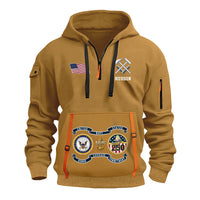 Personalized US Navy Quater Zip Hoodie KAQZ03