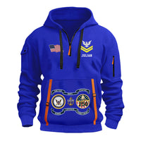 Personalized US Navy Quater Zip Hoodie KAQZ03