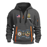 Personalized US Navy Quater Zip Hoodie KAQZ03