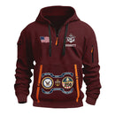 Personalized US Navy Quater Zip Hoodie KAQZ03