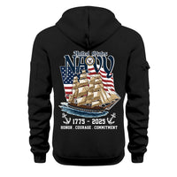 Personalized US Navy Quater Zip Hoodie KAQZ03