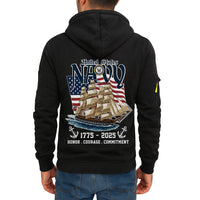 Personalized US Navy Quater Zip Hoodie KAQZ03