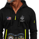 Personalized US Navy Quater Zip Hoodie KAQZ03
