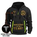 Personalized US Navy Quater Zip Hoodie KAQZ05