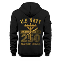 Personalized US Navy Quater Zip Hoodie KAQZ05