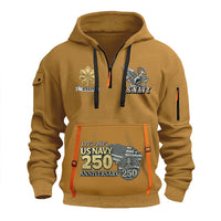 Personalized US Navy Quater Zip Hoodie KAQZ06