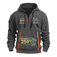 Personalized US Navy Quater Zip Hoodie KAQZ06