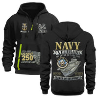Personalized US Navy Quater Zip Hoodie KAQZ06