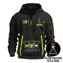 Personalized US Navy Quater Zip Hoodie KAQZ07