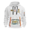 Personalized US Navy Quater Zip Hoodie KAQZ07