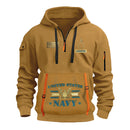 Personalized US Navy Quater Zip Hoodie KAQZ07