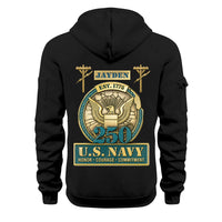 Personalized US Navy Quater Zip Hoodie KAQZ07
