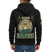 Personalized US Navy Quater Zip Hoodie KAQZ07