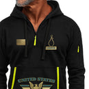 Personalized US Navy Quater Zip Hoodie KAQZ07