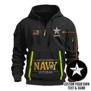Personalized US Navy Quater Zip Hoodie KAQZ08