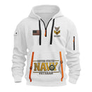 Personalized US Navy Quater Zip Hoodie KAQZ08