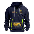 Personalized US Navy Quater Zip Hoodie KAQZ08