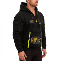 Personalized US Navy Quater Zip Hoodie KAQZ08