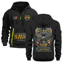 Personalized US Navy Quater Zip Hoodie KAQZ08