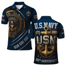 US Navy Polo Shirt – Eagle Seal & “Non Sibi Sed Patriae” Custom Rank