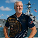 US Navy Polo Shirt – Eagle Seal & “Non Sibi Sed Patriae” Custom Rank