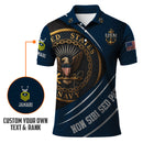 US Navy Polo Shirt – Eagle Seal & “Non Sibi Sed Patriae” Custom Rank