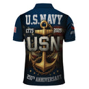 US Navy Polo Shirt – Eagle Seal & “Non Sibi Sed Patriae” Custom Rank