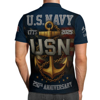 US Navy Polo Shirt – Eagle Seal & “Non Sibi Sed Patriae” Custom Rank