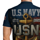 US Navy Polo Shirt – Eagle Seal & “Non Sibi Sed Patriae” Custom Rank