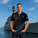US Navy Polo Shirt – Eagle Seal & “Non Sibi Sed Patriae” Custom Rank